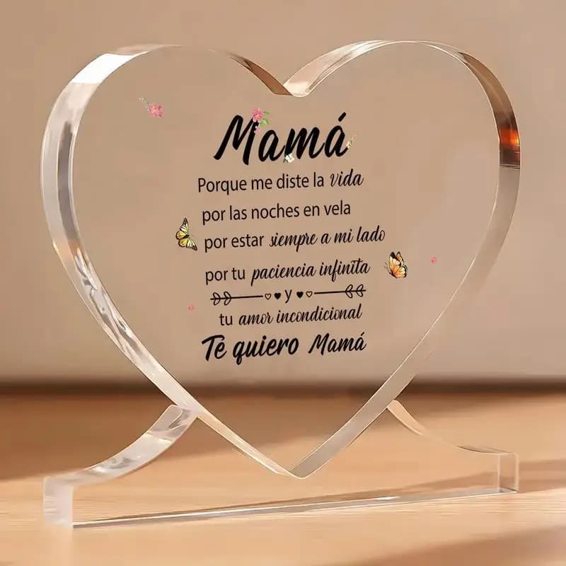 Regalos para maman bureau décoration acrylique cadeau souvenir ville papier espagnol maman noël fête