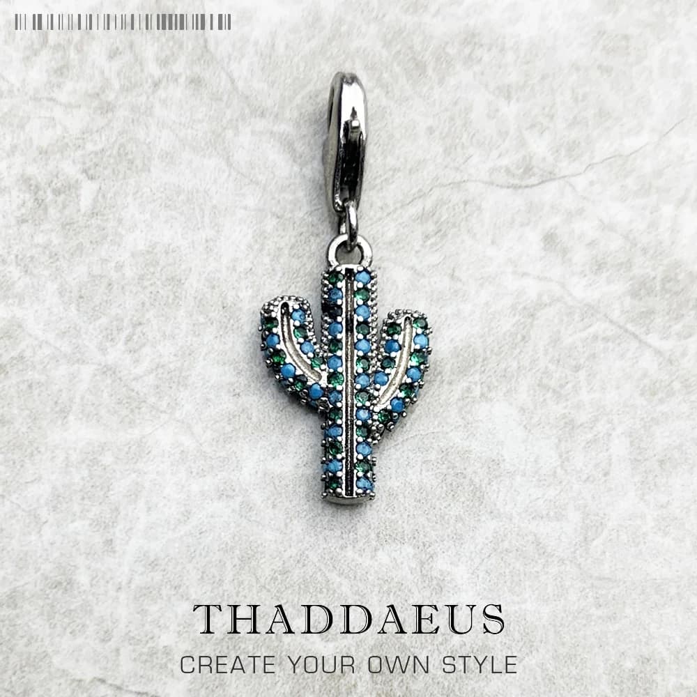 Charme Cantum Bleu en Argent Sterling 925, Bijoux Fins, Club Européen, Cadeau pour Femme