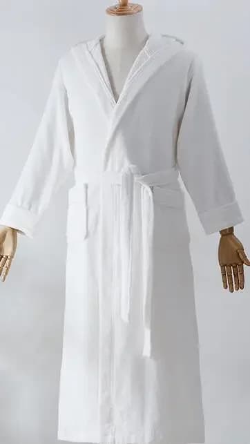 Peignoir à capuche pour homme, longue optique, éponge chaude, serviette souriante, robe en spanGown