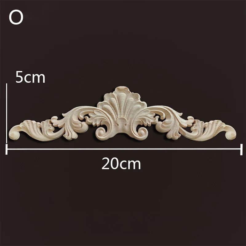 Appliques de meubles en bois, décoration de maison de luxe, sculpture sur bois, vagues, décalcomanie
