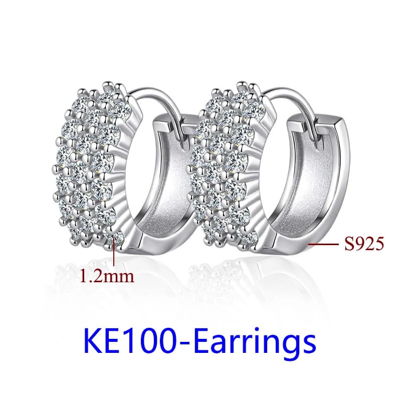 DJMAX classique femmes Moissanite cerceau boucle d'oreille Original 925 en argent Sterling bijoux D 