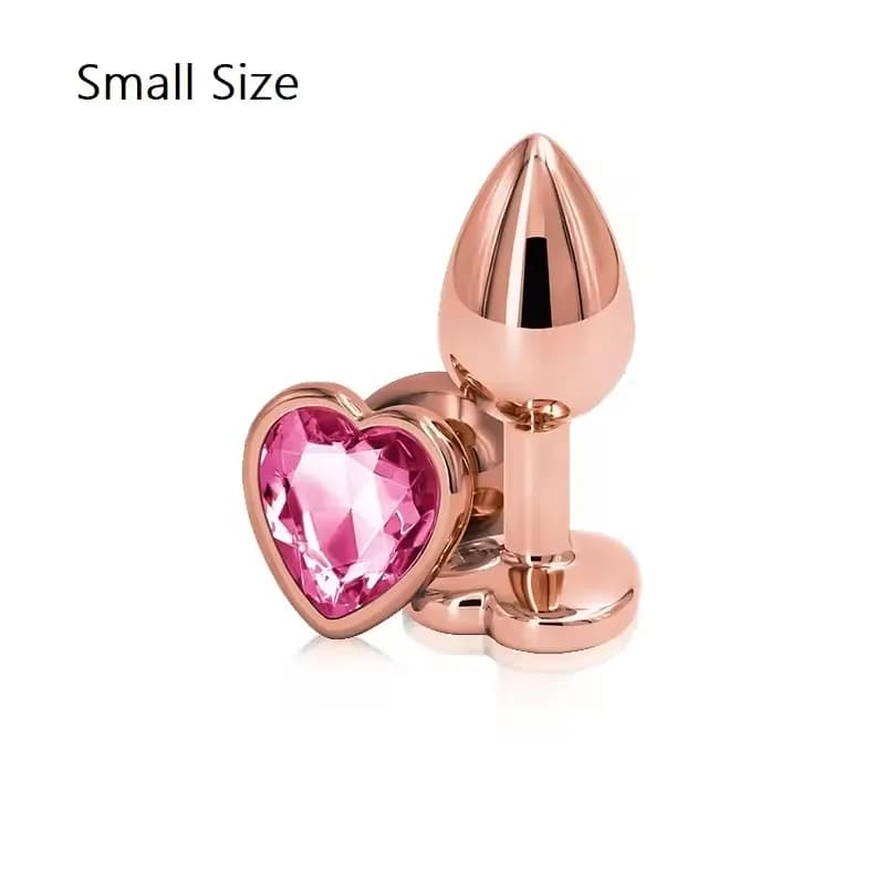 Ensemble de bouchons anaux arc-en-ciel en or Rose, petites, moyennes et grandes tailles, perles anal