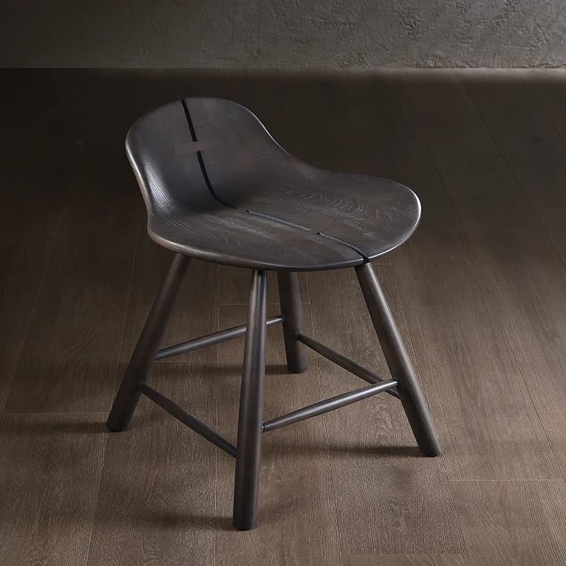 Chaise de salle à manger en bois massif de style Wabi-sabi haut de gamme, tabouret de designer itali