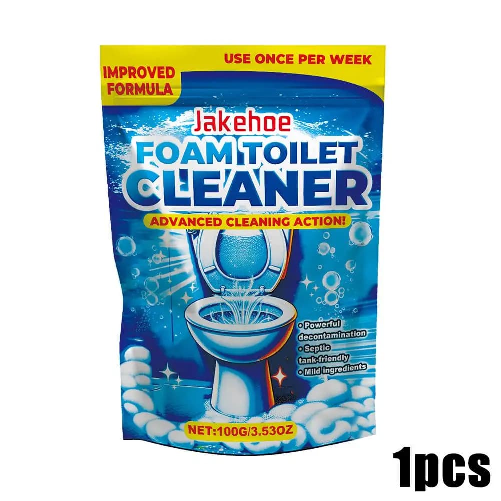 Poudre nettoyante moussante pour toilettes, élimine les taches, le calcaire, élimine les odeurs, par