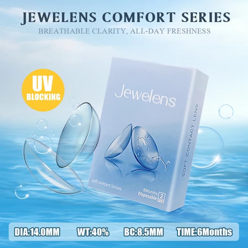 JEWELENS lentilles de Contact claires Prescription transparente naturelle Contacts oculaires souples