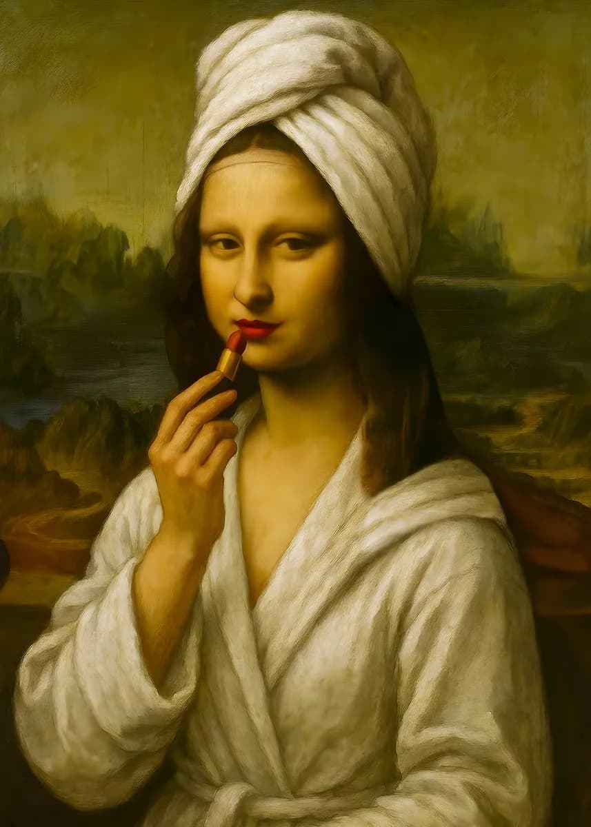 Affiche murale sur toile Mona Lisa, motif toilettes classiques et amusantes, peinture abstraite vint