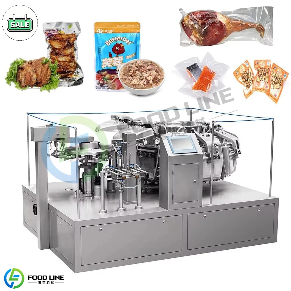 Ligne commerciale de traitement de thon – Machine de remplissage et de scellage sous vide aseptique