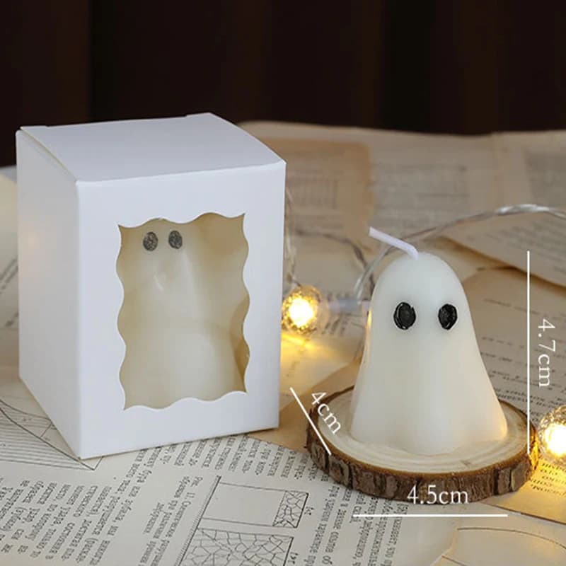 Bougie fantôme d'halloween, parfum d'horreur parfumée, bougie de thé mignonne, ornements d'ambiance 