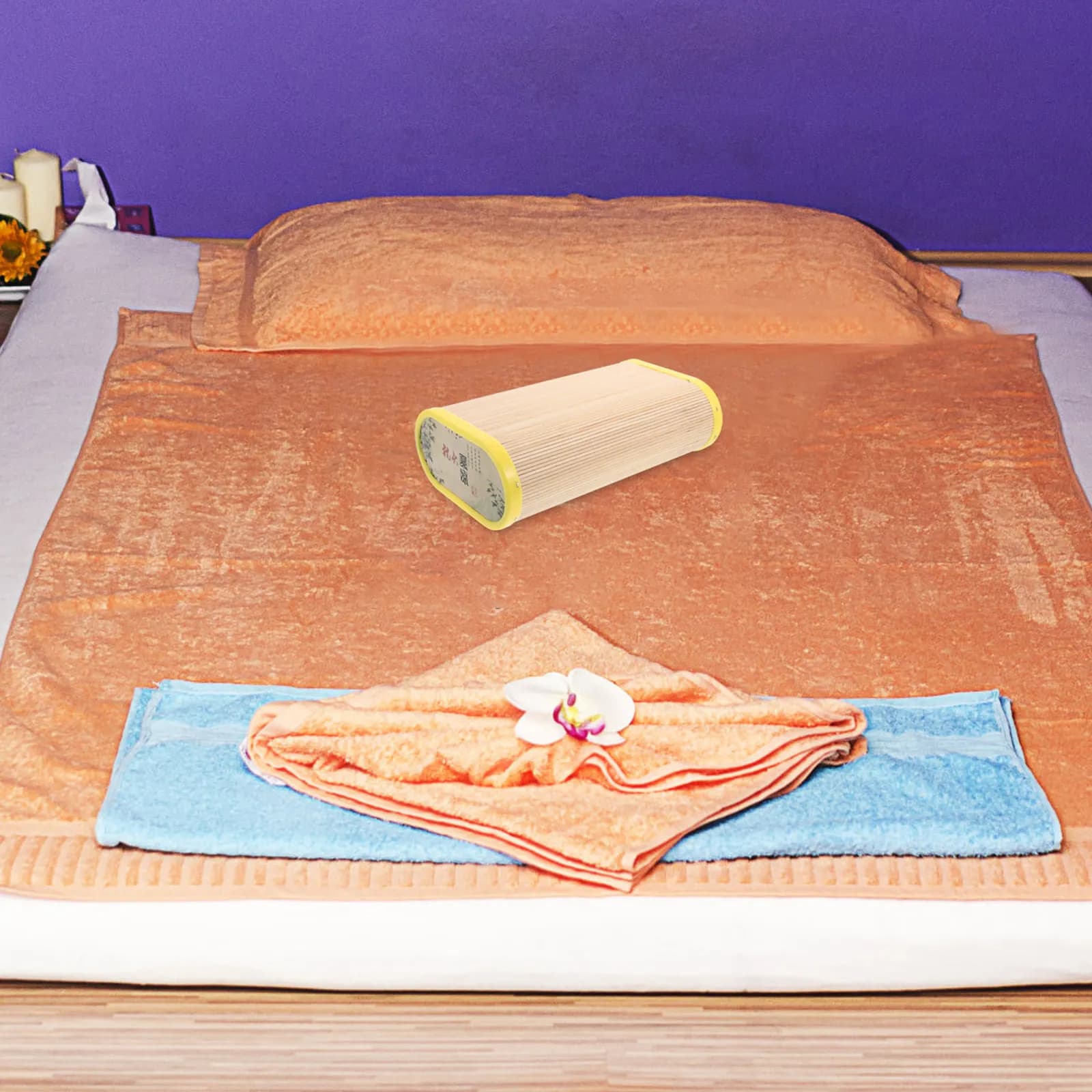 Coussin de tête en bambou respirant pour l'été, oreiller de sauna rafraîchissant, oreiller en bambou