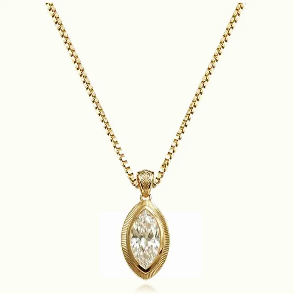WUIHA – collier avec pendentif en argent Sterling 925, style Vintage, coupe européenne ancienne, dia
