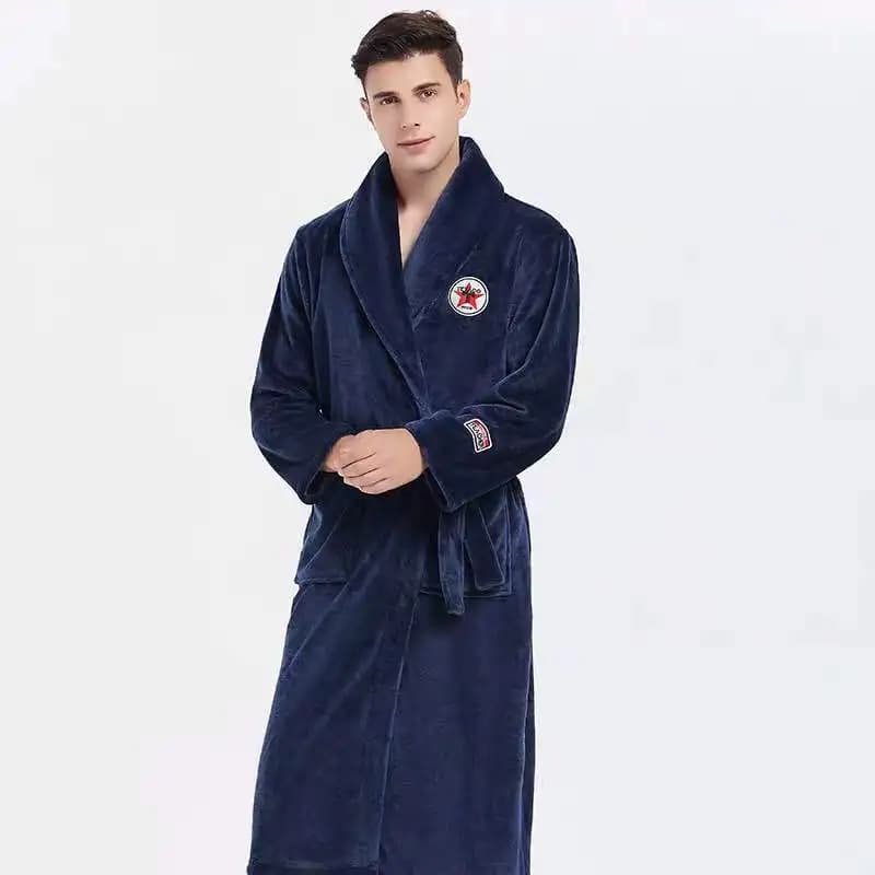 Haute qualité hommes Robe hiver peignoir mâle longue épaisse chaude Terry polaire serviette Robe de