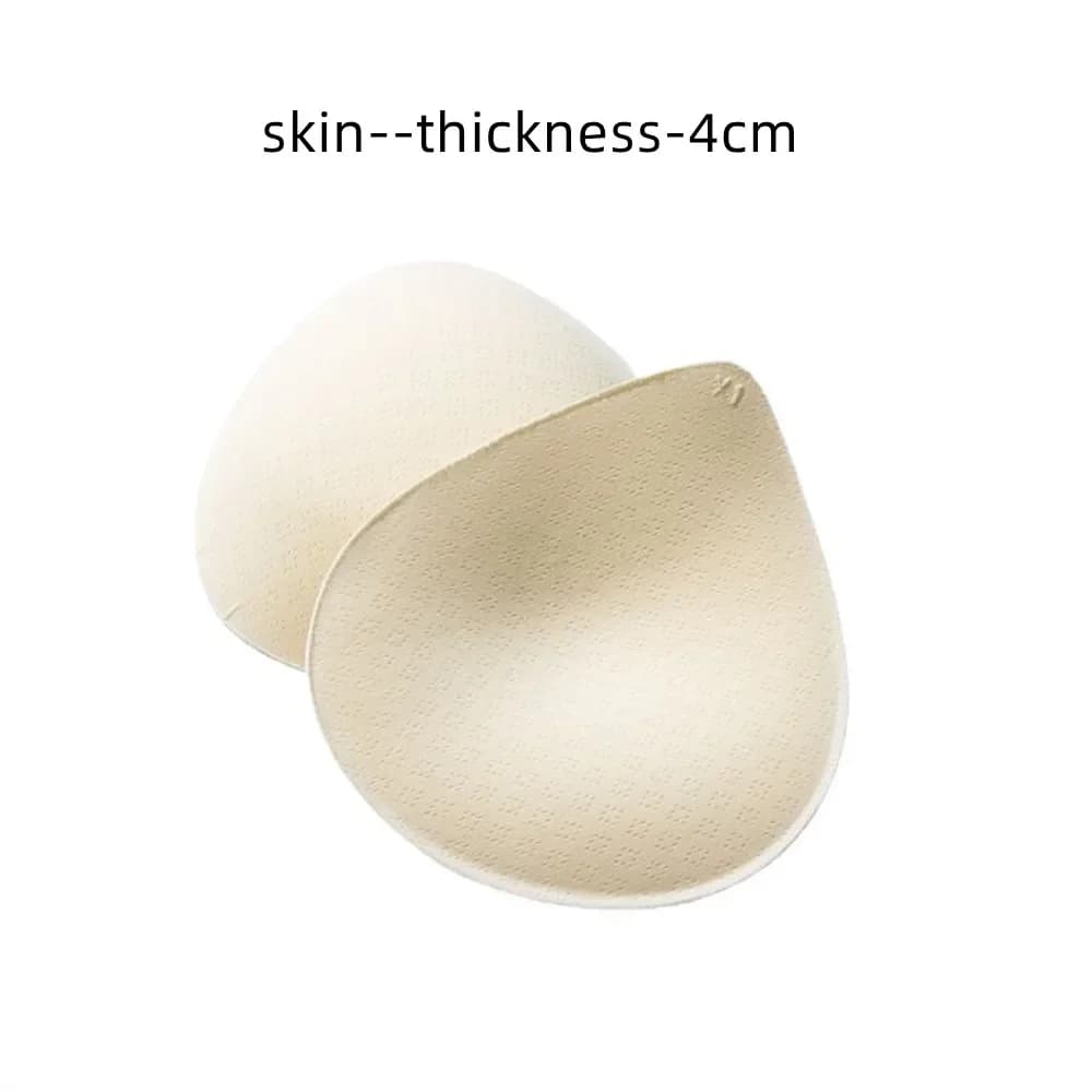 2 coussinets de soutien-gorge push-up épais en latex, inserts amovibles pour rehausser la poitrine,