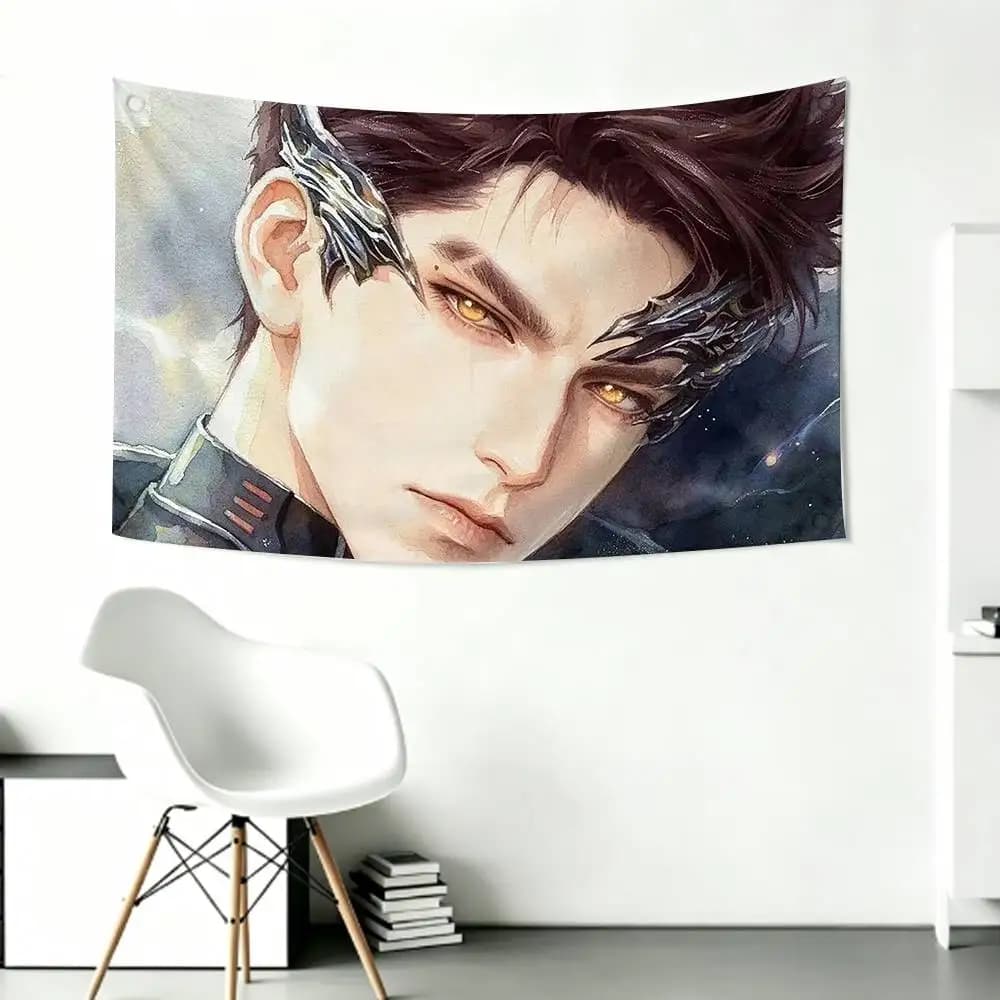 Drapeaux COOL V-Valko L-Love et Deepspace, bannière artistique murale pour décoration de chambre à c