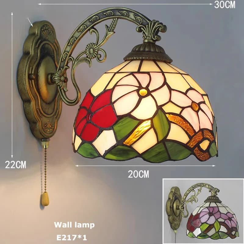 Art déco Tiffany perroquet concepteur Lustre Lustre éclairage Suspension Luminaire Lampen pour salle
