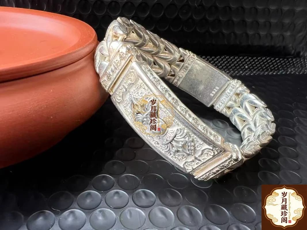 Bracelet torsadé en argent tibétain tendance 2026, bijoux faits main exquis pour couples, hommes et