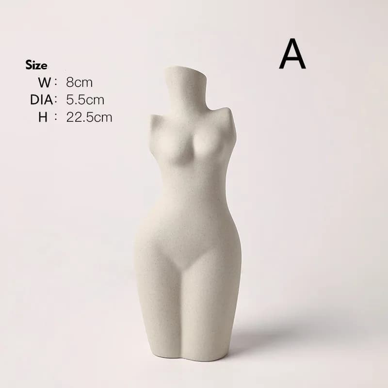 Nouveau vase de bureau abstrait en forme de corps humain, vase en céramique, fleurs séchées, décorat