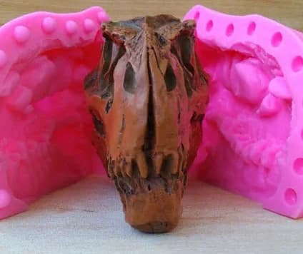 Moule en silicone en forme de crâne de dinosaure, outil de gâteau au chocolat, bougie de bricolage, 
