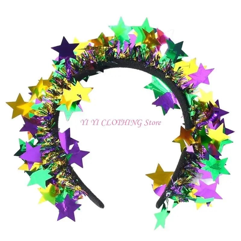 N5KF – couvre-chef danseur bal Mardi Gras accrocheur, Costume scène, Costume d'art mascarade, fourni