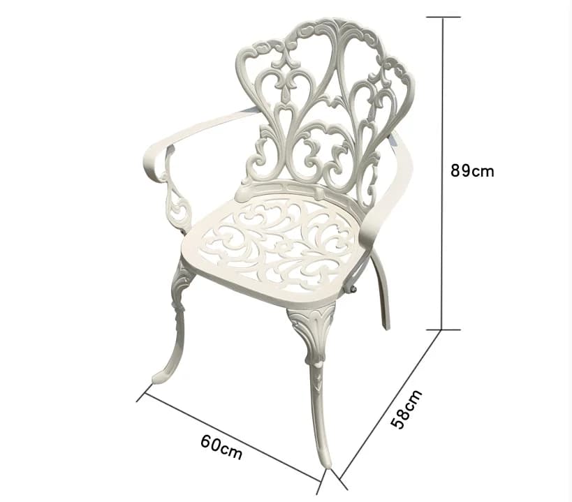 Tables et chaises en aluminium moulé pour l'extérieur, meubles de terrasse d'hôtel, table ronde en m