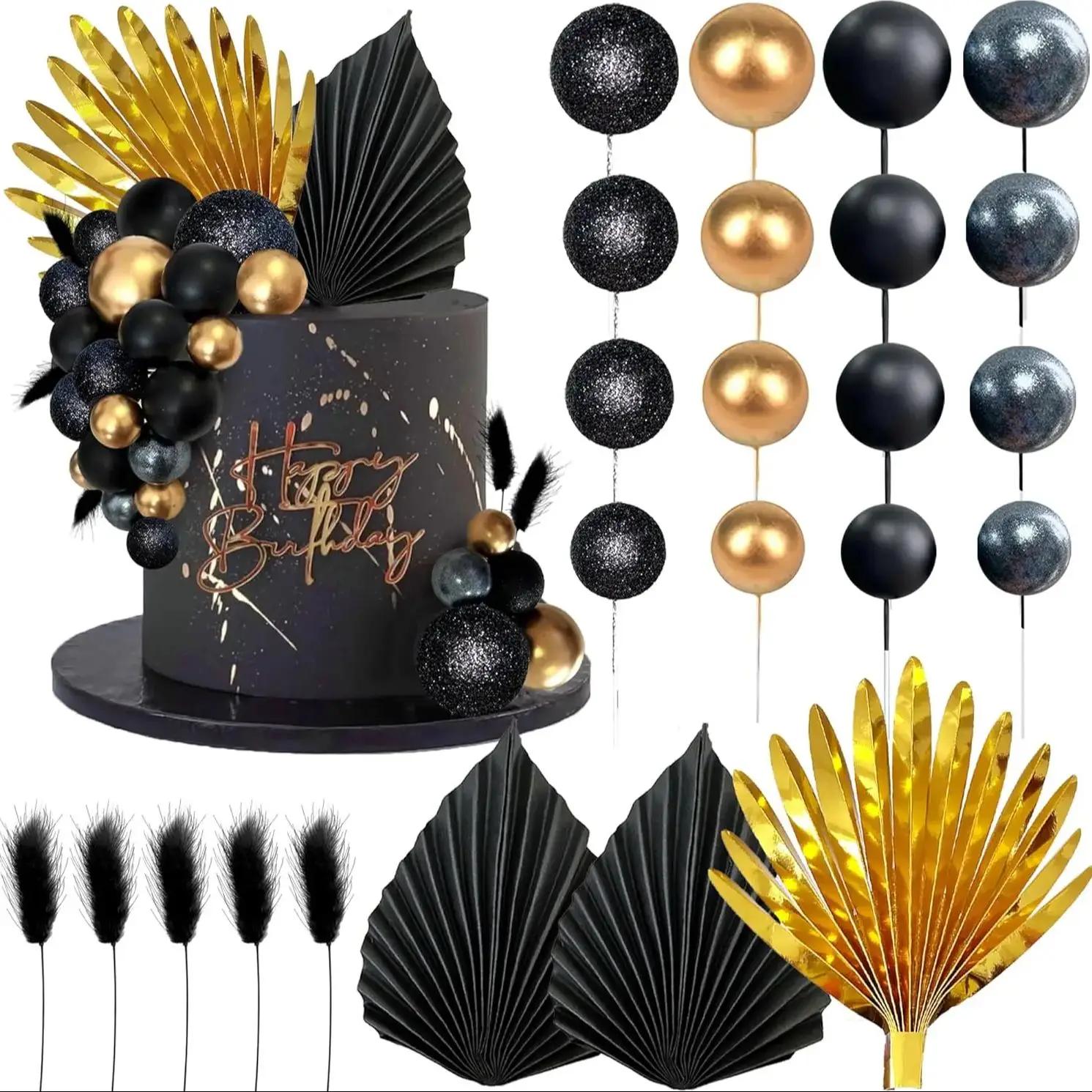 Décorations de gâteau en feuilles de palmier, décorations de gâteau IkCake pour anniversaire, fourni