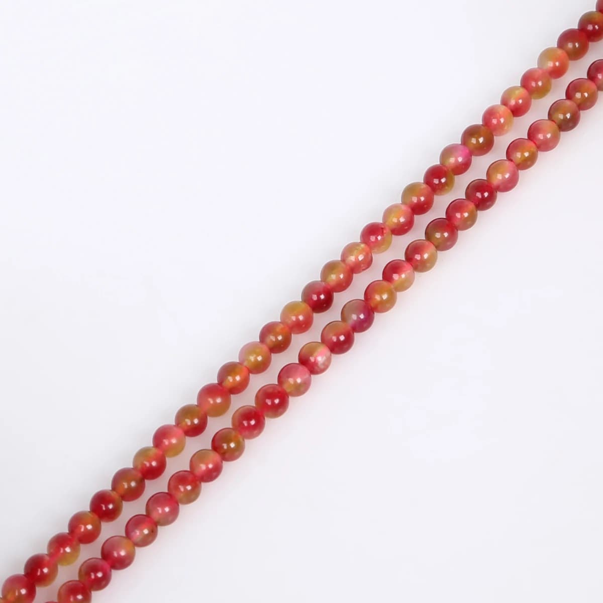 Perles rondes en pierre naturelle de quartz pastèque, calcédoine et agates pour la fabrication de bi