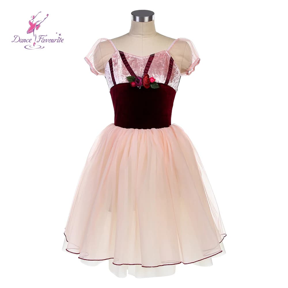 25127 Tutu de Ballet romantique bordeaux, Costumes de Ballet de spectacle, Tutu de danse de Ballet d