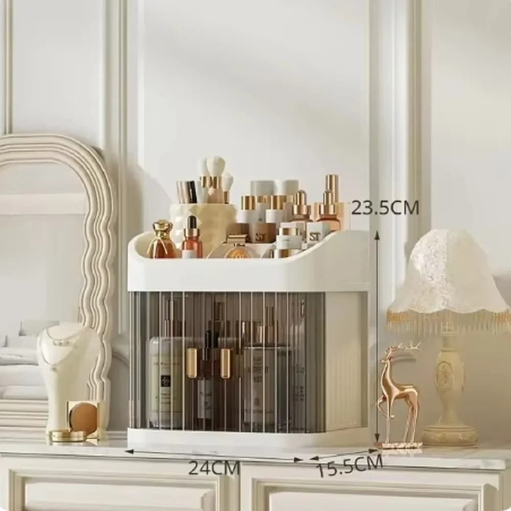Boîte de rangement de cosmétiques, coiffeuse de grande capacité, support de rangement de produits de