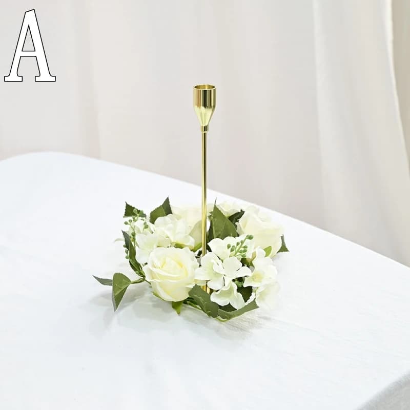 Couronne de roses artificielles européennes, décoration de Noël, accessoires de fenêtre, table de ma