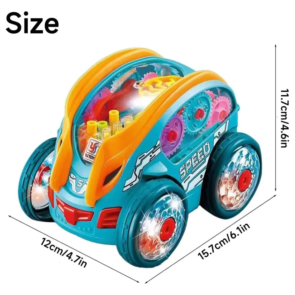 Voiture électrique rotative 3D, musique lumineuse, automatique, lumière musicale spéciale, jouet mus
