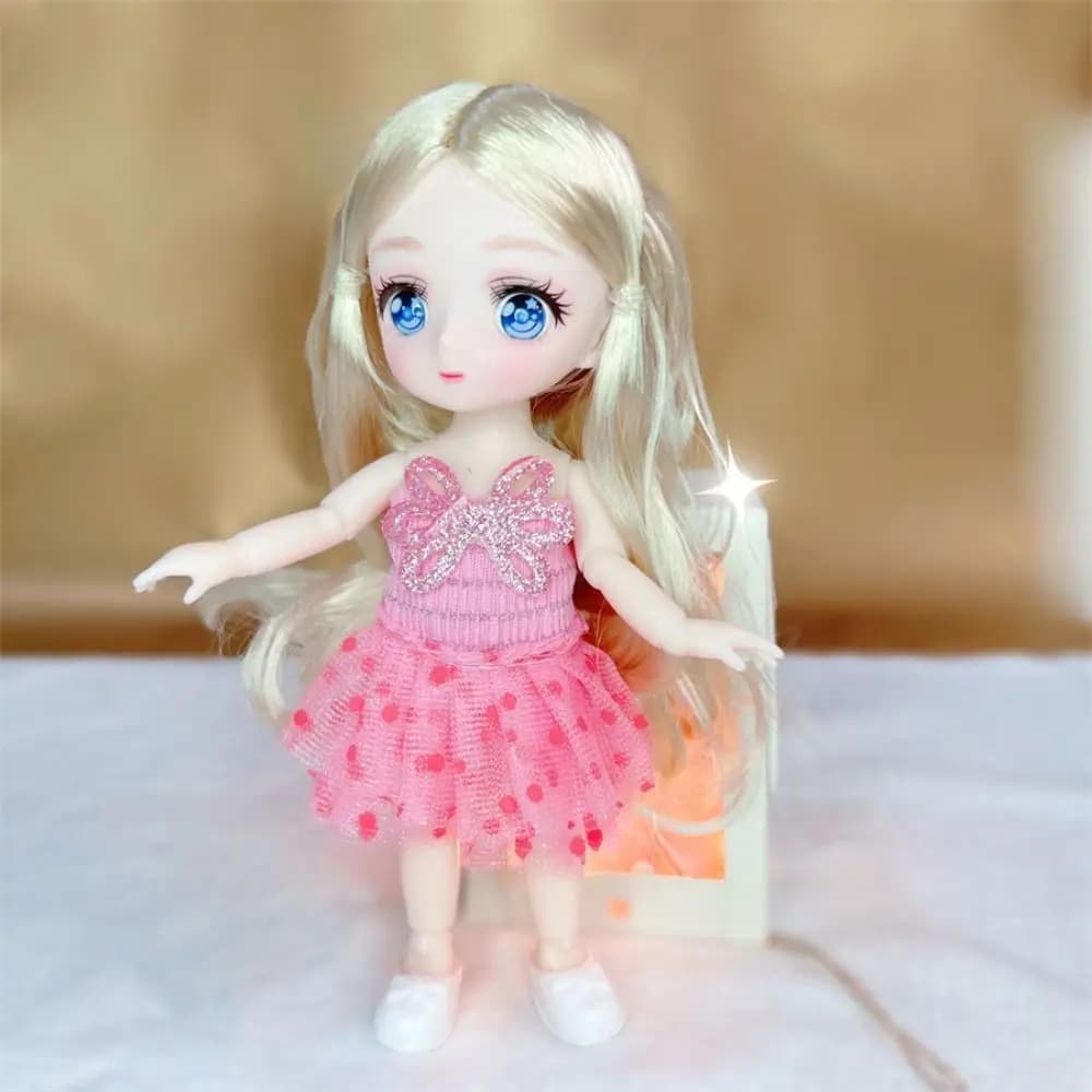 Joint mobile 16 cm Anime yeux jouets poupées 1/8 corps articulé Kawaii Bjd poupée Kawaii mignon Bjd