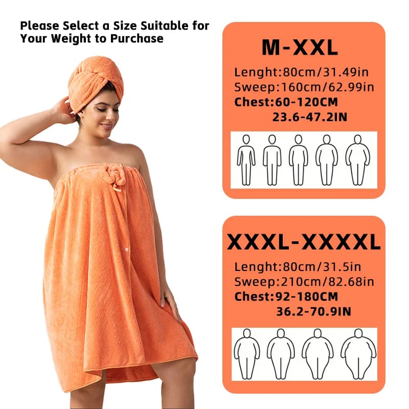 Lot de 2, 80*210cm/80*160cm, 350GSM, jupe de bain extra large + bonnet de douche princesse, jupe ser