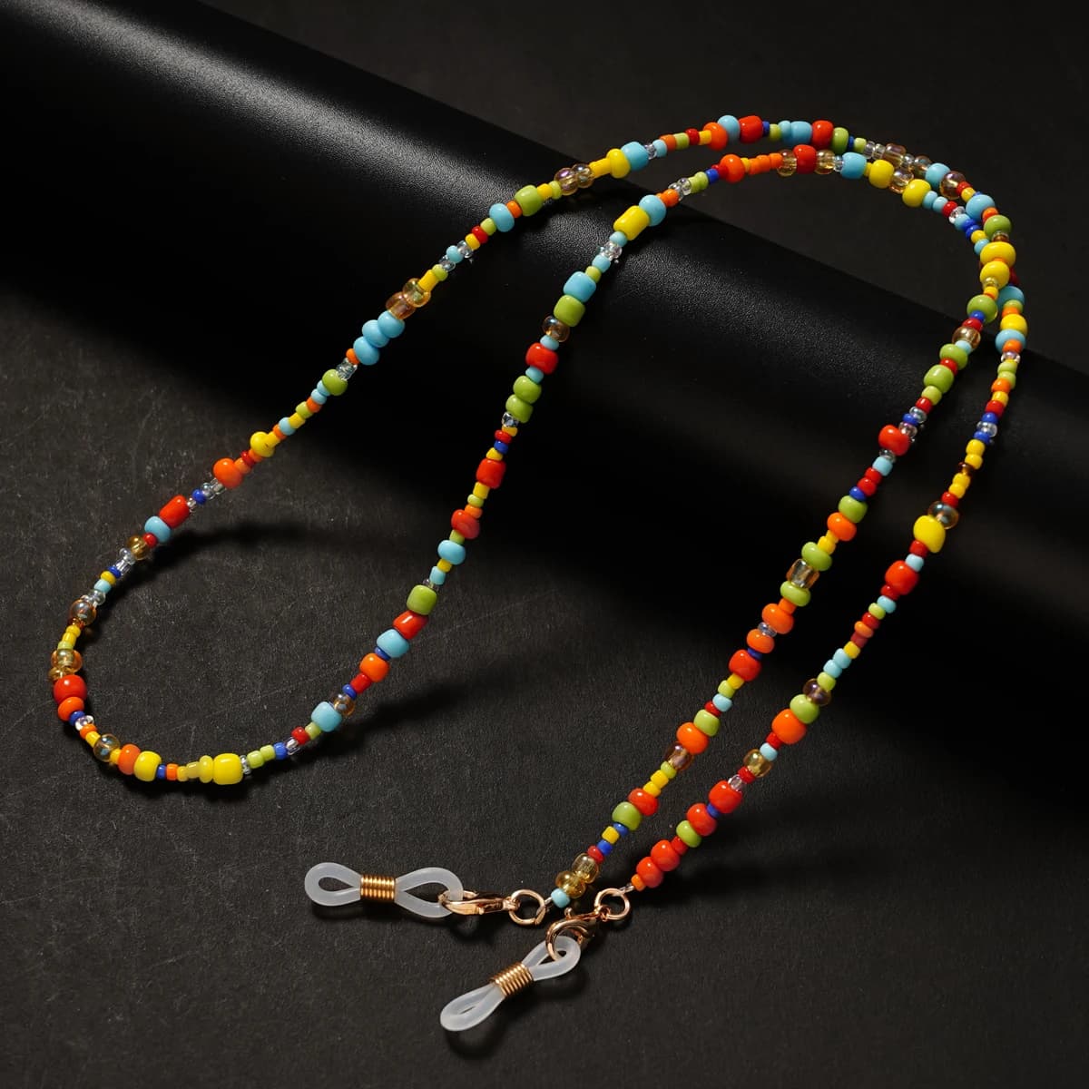 Chaînes de masquage de lunettes de soleil pour femmes, perles acryliques et cristal, lanière en verr