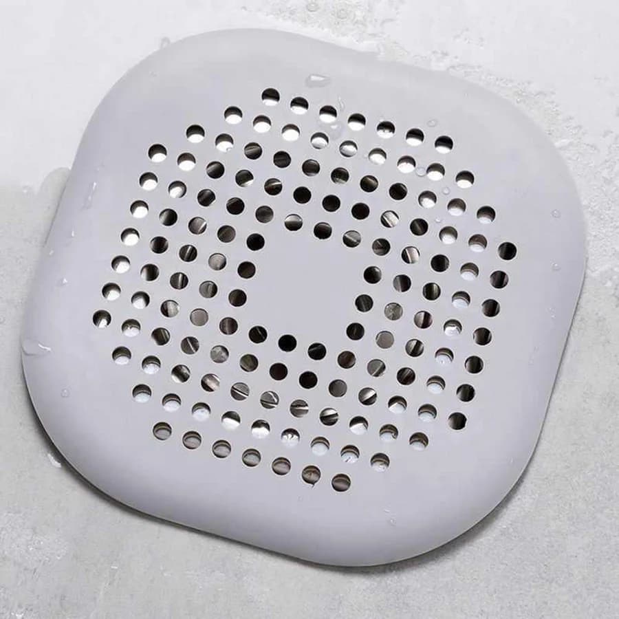 Autocollant de drain carré en silicone, filtre à cheveux pour égout de salle de bain, couvercle de d