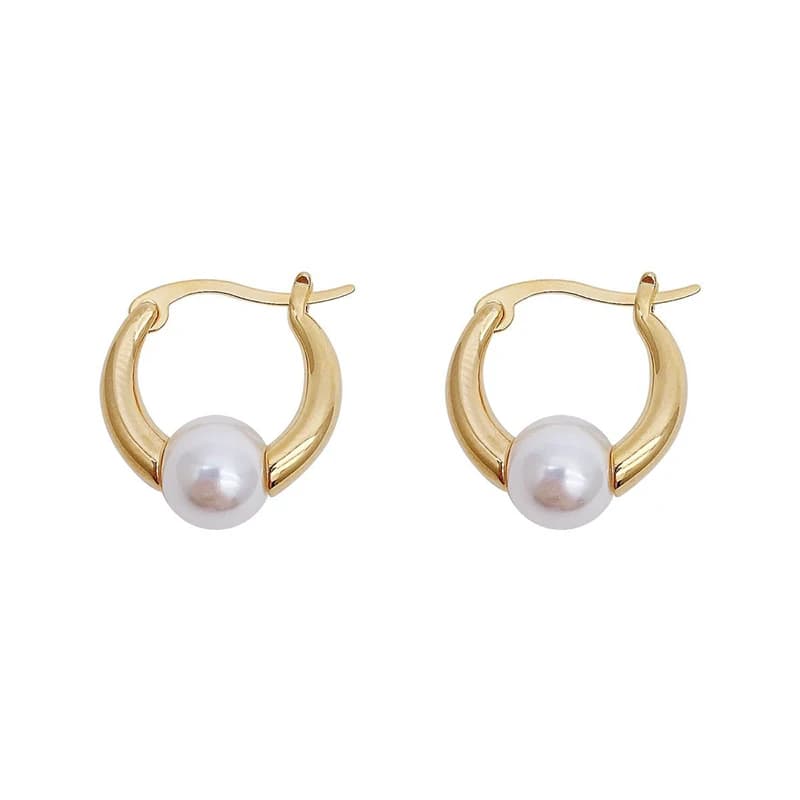 PONYKISS – boucles d'oreilles en perles couleur or pour femmes, bijoux géométriques à la mode, acces