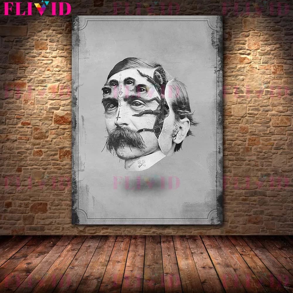 Toile d'art mural avec personnes possédées par démons, peinture abstraite surréalisme, affiche d'art