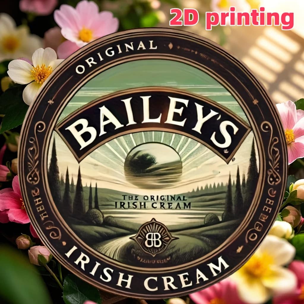 Panneau décoratif circulaire en bois vintage Baileys Irish Cream, adapté à la décoration dans les sa
