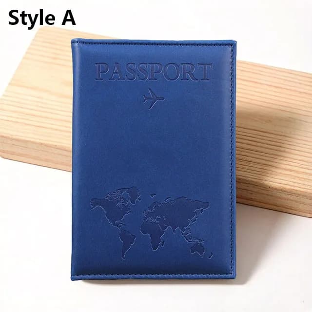 Étui de passeport fin en PU avec carte du monde, indispensable pour les voyages, accessoire de voyag