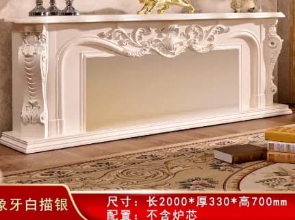 Fourneau décoratif pour meuble de 2 mètres, fourneau de chauffage pour meuble TV de 1,5 à 2 mètres,