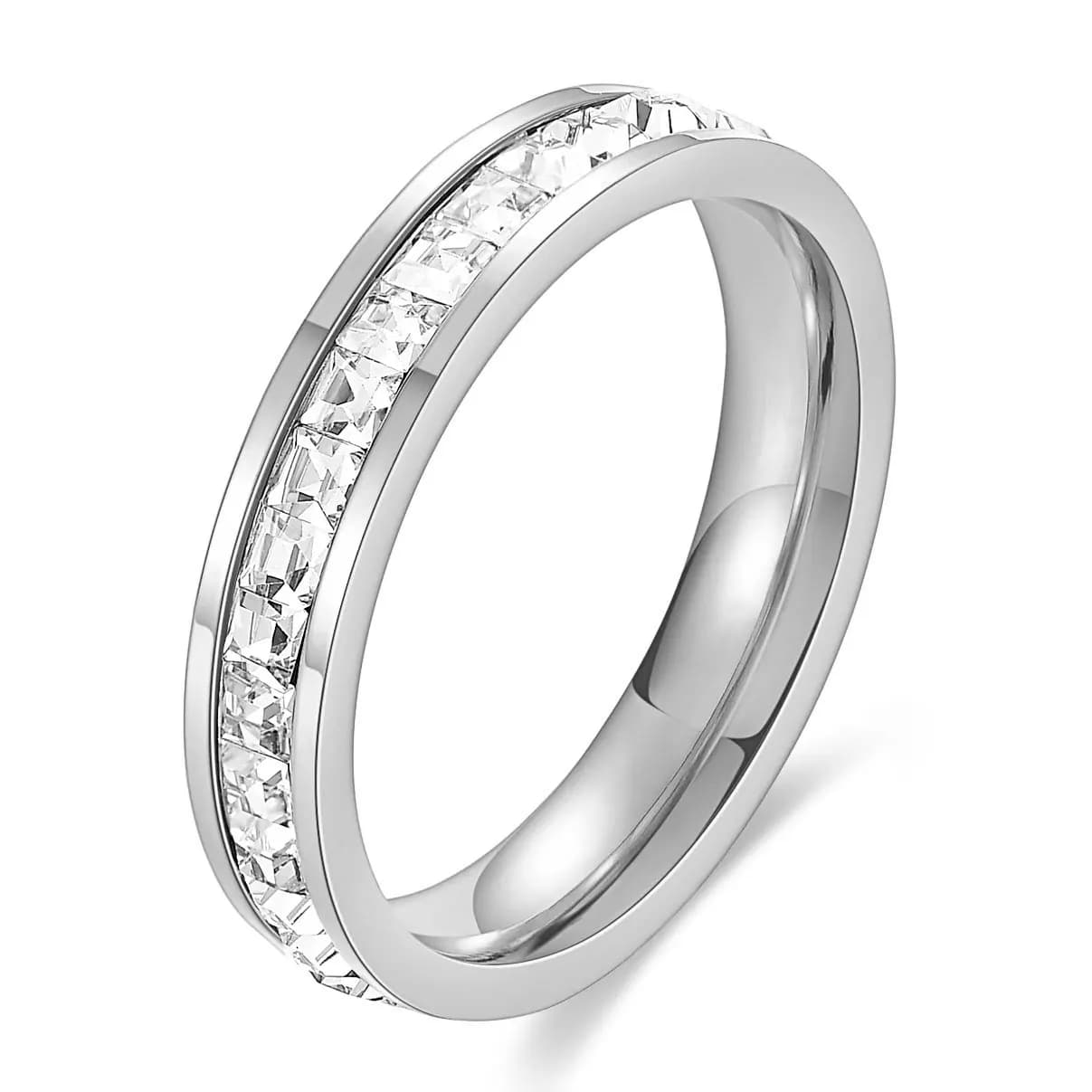 VQYSKO bijoux de mariage et de fiançailles luxueux et élégants, bagues de couple pour femmes serties