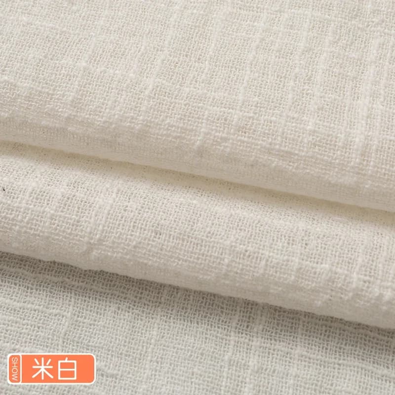 Tissu en Coton et Lin Fin et Doux, Matériau Organique Solide, AREX Naturel Pur pour la Couture de Vê