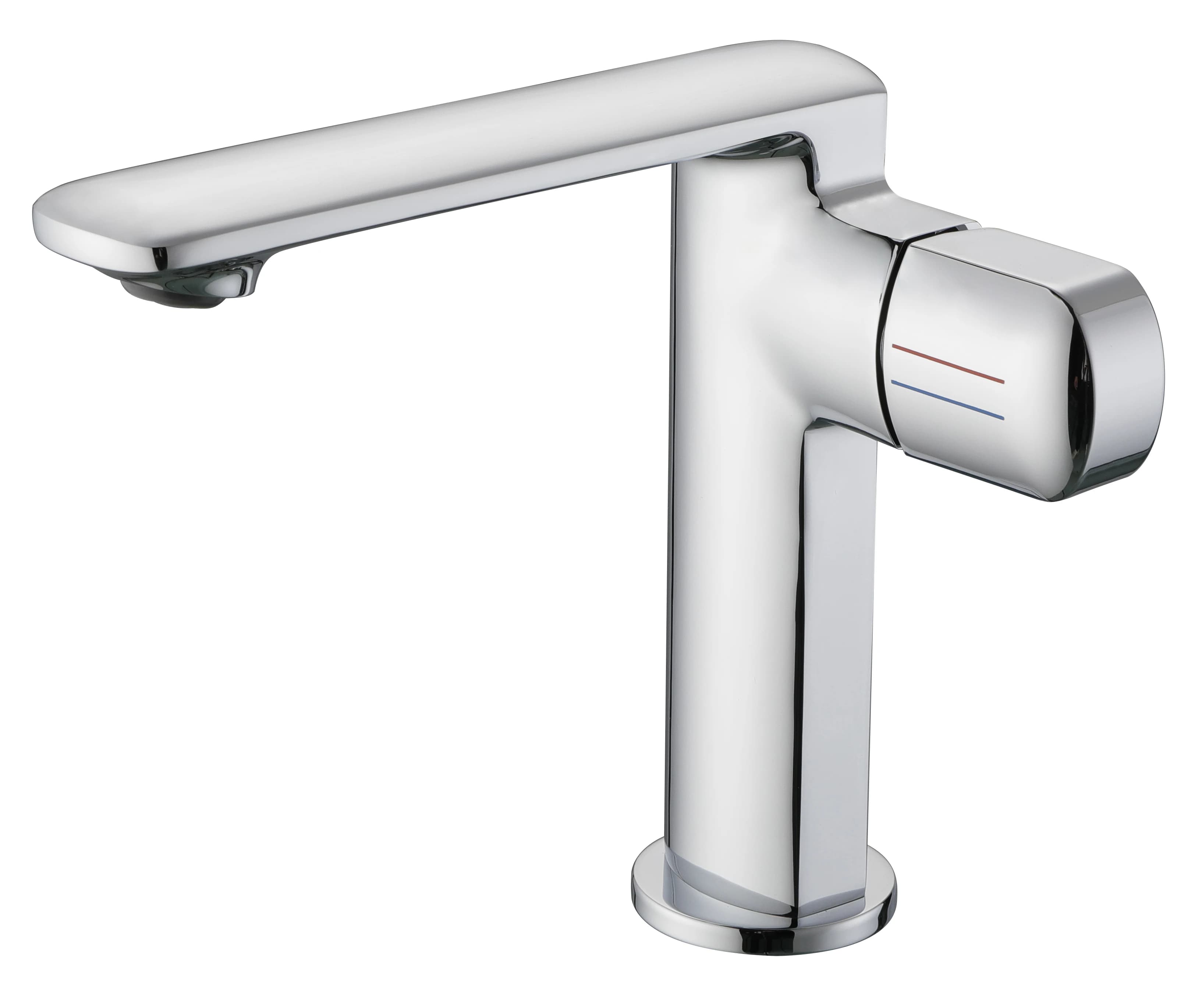 Robinet de salle de bains haut de gamme, robinet de lavabo moderne en laiton massif pour Villa hôtel