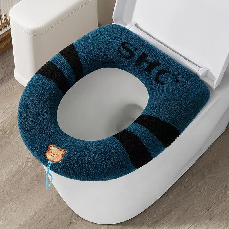 Housse de siège de toilette pour salle de bain, 1 pièce, coussin doux, chaud et lavable pour un conf