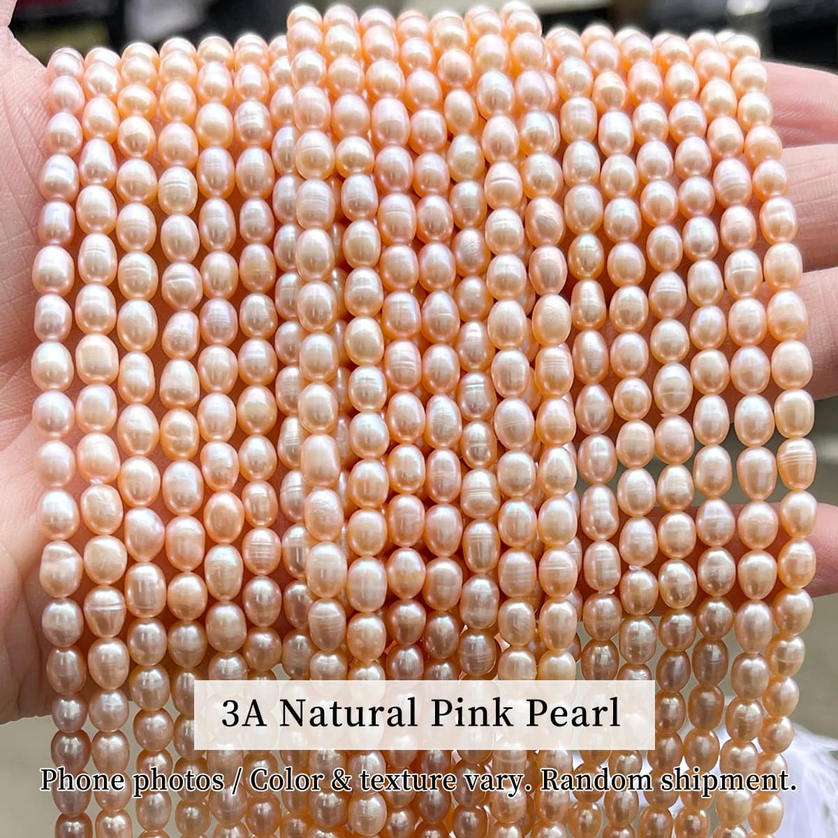 Perles d'eau douce blanches naturelles en forme de riz, perles lisses et polies en vrac pour la créa