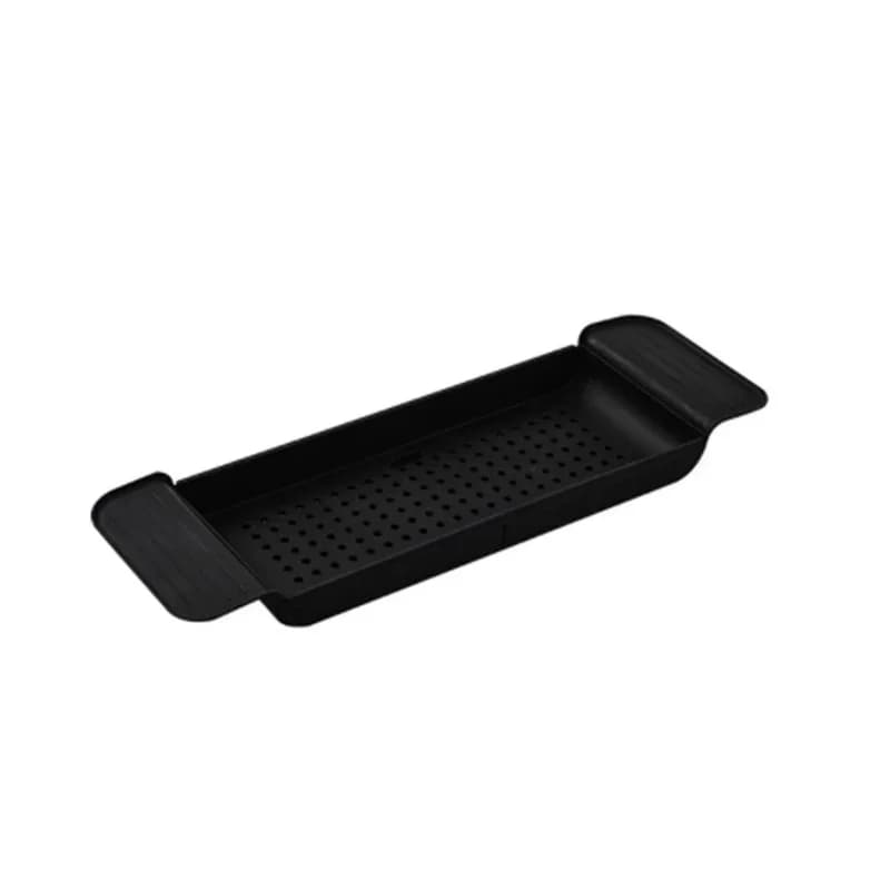 Étagère de baignoire extensible en bambou T1, caddie de douche, porte-serviettes et porte-livre, acc