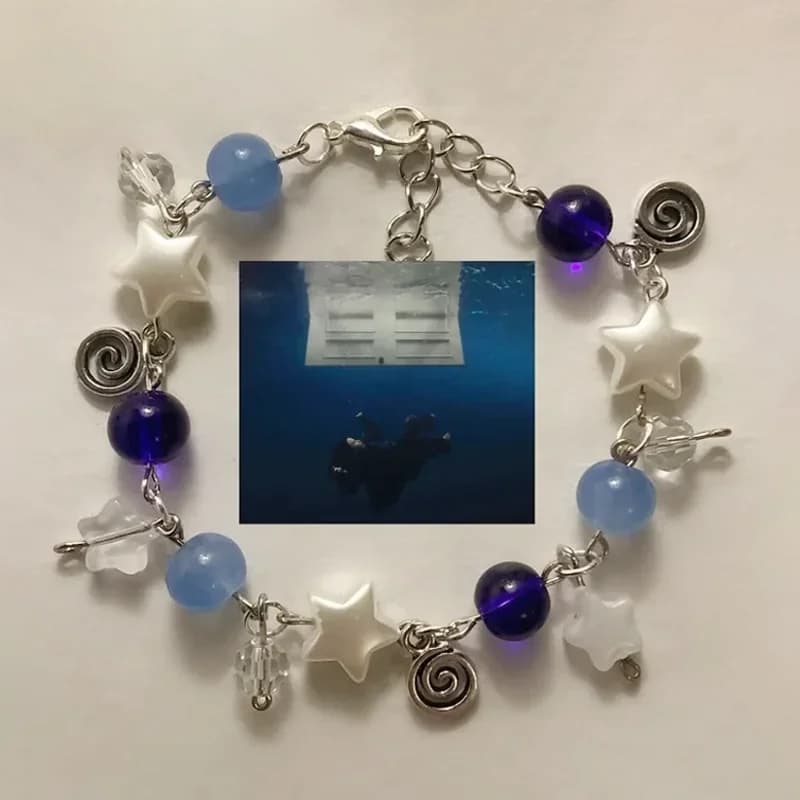 Hit Me Bracelet dur et doux y2k Bijoux bleu