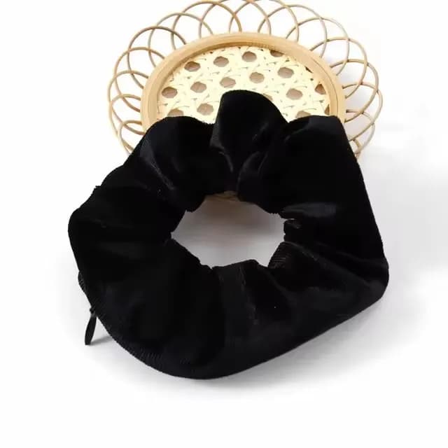 Portable Étui de rangement pour cravates de cheveux, vue secrète cachée, chouchou pour cheveux ave