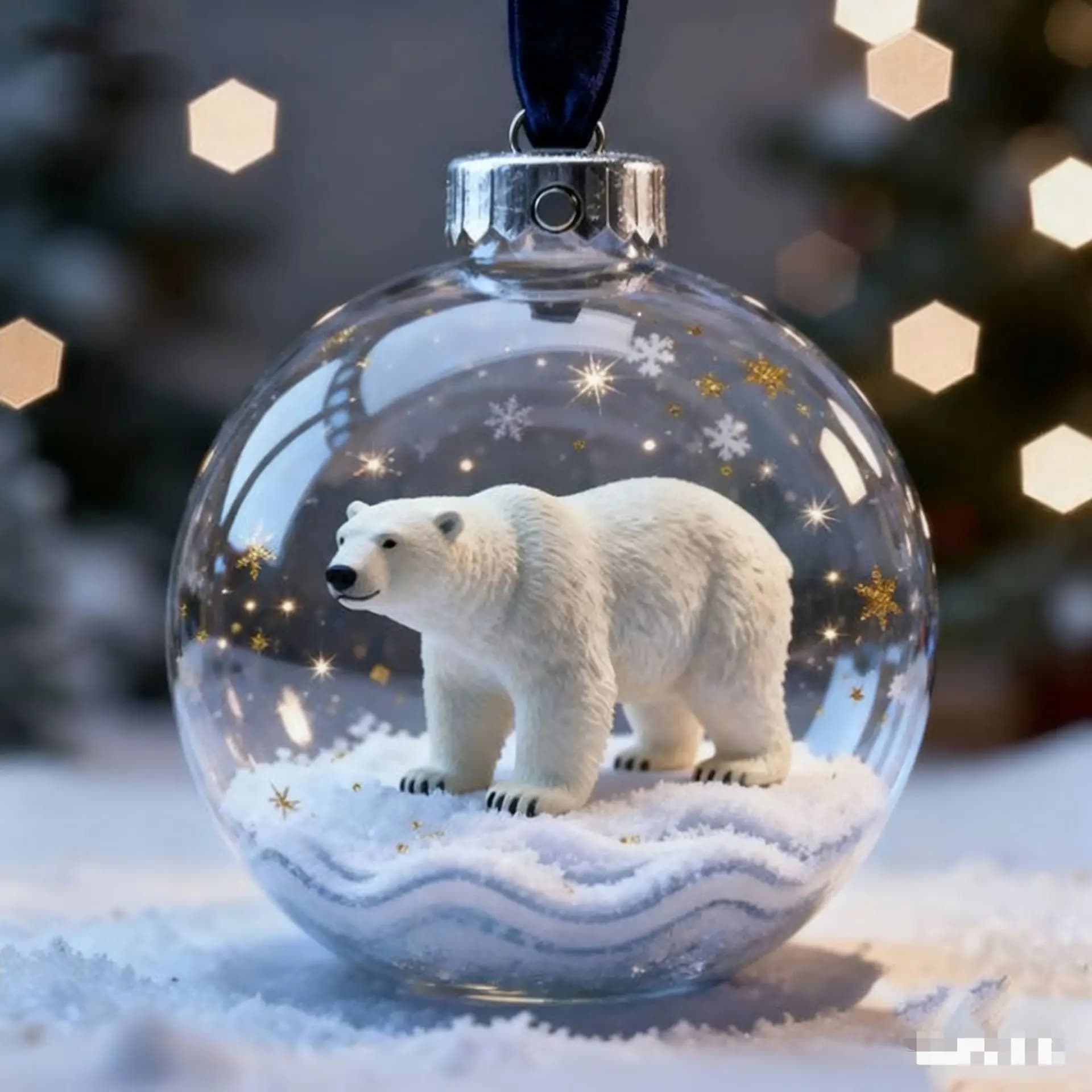 Boule transparente de noël, ornements, oiseaux naturels, cristaux, ensemble de verre suspendu pour d