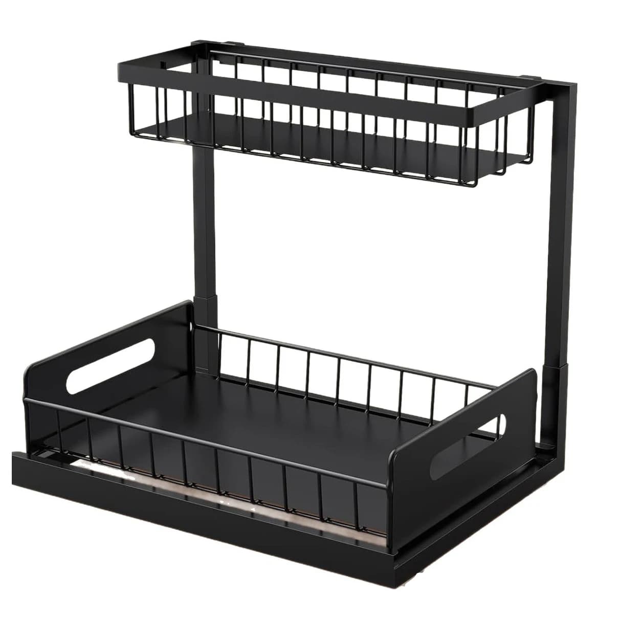 Organisateur de rangement sous l'évier, étagère coulissante à 2 niveaux pour armoire, étagères de ra