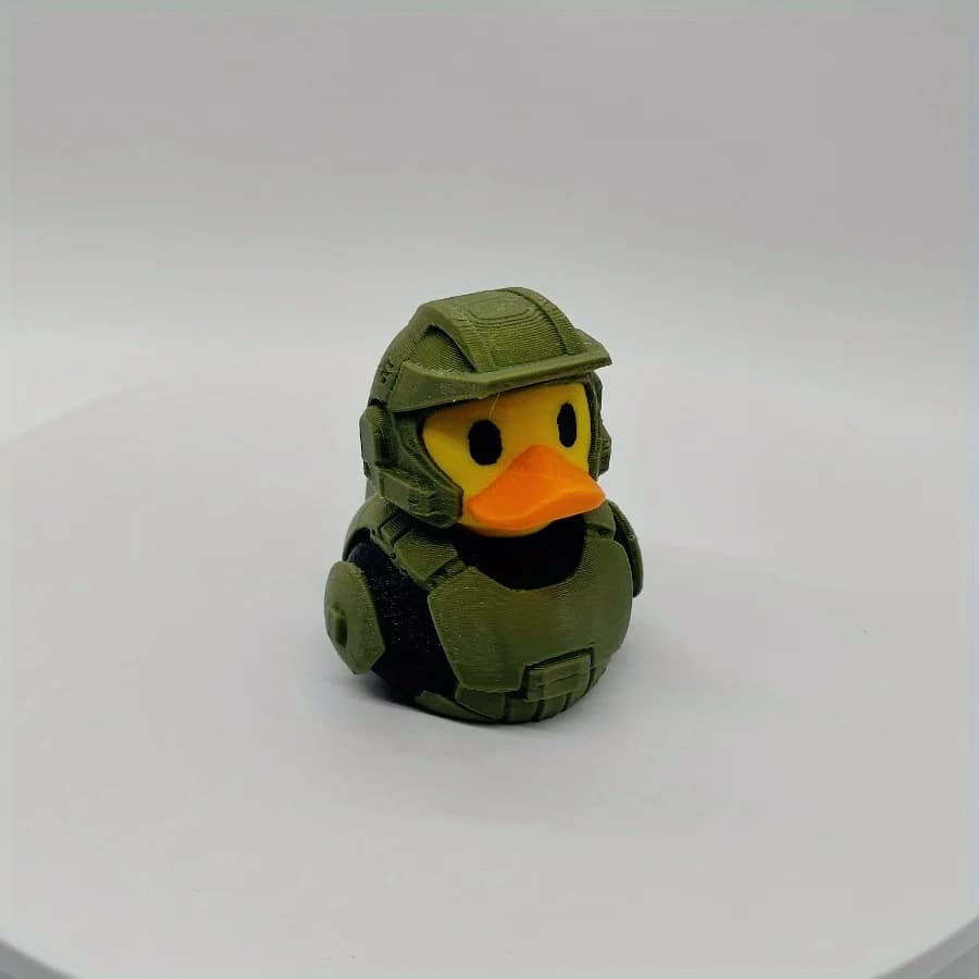 Statue de canard de soldat militaire, décoration intérieure/extérieure en plastique durable au desig