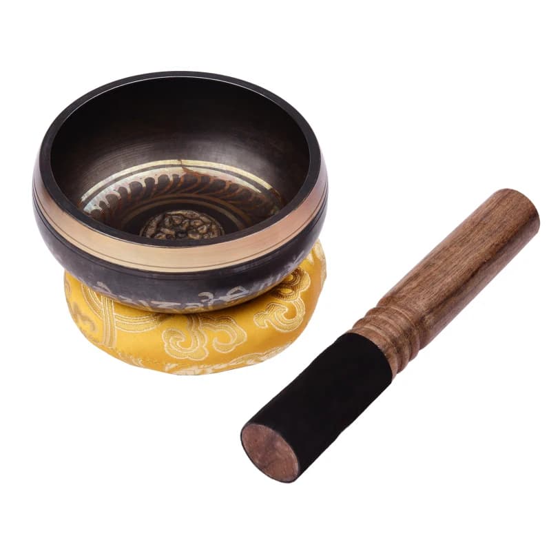 Ensemble de bols chantants tibétains, bol sonore en métal fait à la main, coussin doux, frappeur en
